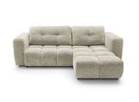 Ecksofa Arte 02 Creme Chenille Mit Schlaffunktion