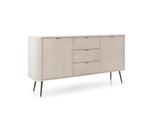 Sideboard Zenzero 168/87/39 Cm Mit 3 Schubladen 2 TüRen Kaschmir