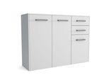 Kommode Scalini 113/82/33 Cm Mit 2 Schubladen 3 TüRen Weiß