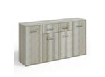 Sideboard Giacomo Iii 160/85/33 Cm Mit 2 Schubladen 4 TüRen Hellgrau