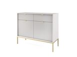 Kommode Stellare 104/83/39 Cm Mit 2 Schubladen 2 TüRen Grau