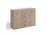 Kommode Giacomo Ii 112/85/33 Cm Mit 4 Schubladen 2 TüRen Sonoma Eiche