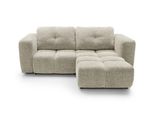 Ecksofa Arte 01 Creme Chenille Mit Schlaffunktion