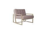 Loungesessel Duban Rosa Bouclé-Stoff