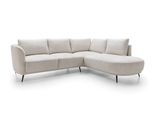 Ecksofa Alpi Creme Chenille Mit Schlaffunktion