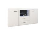 Sideboard Ritmo 156X40X82 Cm Mit 2 Schubladen Und 2 TüRen Weiß