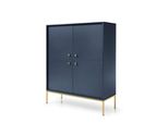 Highboard Mondo 104/125/39Cm 4 TüRen Blau