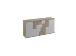 Sideboard Estrada 181/85/45 Cm Mit 4 Schubladen 2 TüRen Sonoma Eiche