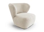 Sessel Lusso, Modern Polstersessel Loungesessel, Bucle-Stoff Beige