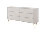 Sideboard Lantana 163/81/38 Cm Mit 6 Schubladen Beige