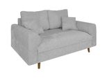 2-SITZER-SOFA Sigurd Hellgrau Chenille