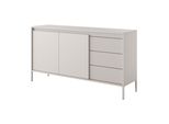Sideboard Sensato 154/81/40 Cm Mit 3 Schubladen Und 2 TüRen Beige