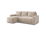 Ecksofa Potaro Lm Creme Chenille Mit Schlaffunktion