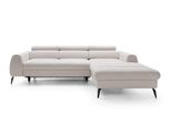 Ecksofa Note Creme Chenille Mit Schlaffunktion