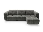 Ecksofa Arte 03 Grau Chenille Mit Schlaffunktion