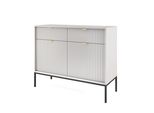 Kommode Stellare 104/83/39 Cm Mit 2 Schubladen 2 TüRen Grau