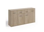 Sideboard Giacomo Iii 160/85/33 Cm Mit 2 Schubladen 4 TüRen Sonoma Eiche