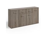 Sideboard Giacomo Iii 160/85/33 Cm Mit 2 Schubladen 4 TüRen TrüFfeleichefarben
