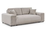 3-SITZER-SOFA Mollis Hellgrau PlüSchcord