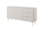 Sideboard Lantana 163/81/38 Cm Mit 3 Schubladen Und 2 TüRen Beige
