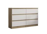 Kommode Allegra 120/77/33 Cm Mit 6 Schubladen Sonoma Eiche