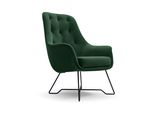 Sessel Seduta, Modern Polstersessel Loungesessel, Velours-Stoff GrüN