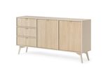 Sideboard Foresta 158/80/38 Cm Mit 3 Schubladen 2 TüRen Beige