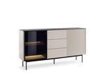 Sideboard Velluto 157X39X84 Cm Mit 3 Schubladen Und 2 TüRen Kaschmir