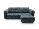Ecksofa Arte 02 Dunkelblau Chenille Mit Schlaffunktion