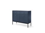 Kommode Mondo 104/83/39 Cm Mit 2 Schubladen 2 TüRen Blau