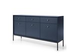 Sideboard Mondo 154/83/39 Cm Mit 3 Schubladen 3 TüRen Blau
