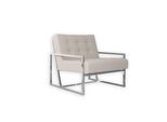 Loungesessel Duban Beige Bouclé-Stoff