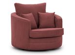 Drehsessel Ted Aus Terrakotta Cord-Stoff