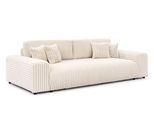 Bigsofa Mollis Hellbeige PlüSchcord Mit Schlaffunktion