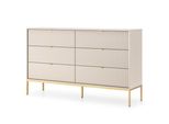 Sideboard Stellare 154/91/39Cm Mit 6 Schubladen Kaschmir