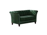 CHESTERFIELD-SOFA 2-Sitzer Fusion GrüN Samt