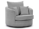 Drehsessel Ted Aus Grau Boucle-Stoff
