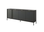 Sideboard Lorenzo 203/81/40 Cm Mit 4 TüRen Anthrazit