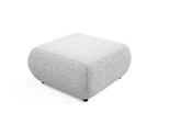 Polsterhocker Delta Modern Sitzhocker, FußHocker Hellgrau