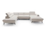 Wohnlandschaft Note Creme Chenille Mit Schlaffunktion