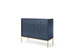 Sideboard Mondo 104/83/39Cm Mit 2 Schubladen 2 TüRen Blau