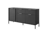 Sideboard Lorenzo 153/81/40 Cm Mit 2 Schubladen Und 3 TüRen Anthrazit