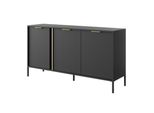 Sideboard Lorenzo 153/81/40 Cm Mit 3 TüRen Anthrazit