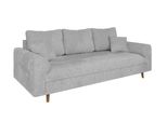 3-SITZER-SOFA Sigurd Hellgrau Chenille