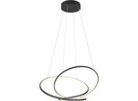 Trio Leuchten Led Pendelleuchte "Darvin, Led HäNgelampe 52W 6700 Lumen, Dimmbar, Lichtfarbe Einstellbar", Schwarz (Schwarz Matt), 1, H: 150Cm, 1 Stk., Leuchten, Cct 2300/3000/4000K Warmweiß-Kaltweiß, HöHenverstellbar Bis Max 150Cm, Led Pendelleuchte