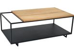 Couchtisch Paroli "Kima", Braun (Wildeiche, Schwarz, Wildeiche), B:100Cm H:40Cm T:60Cm, Tische, Couchtisch