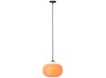 Brilliant Pendelleuchte "Blop", Orange, 1, Ø 30Cm, Leuchten, HöHe 128,5 Cm, Ø 30 Cm, E27, KüRzbar, Glas/Metall, Pendelleuchte