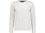 Rundhalspullover Ragman, Herren, Gr. 48, Beige (Ecru), Strick, 95% Baumwolle 5% Kaschmir, Rundhals, Pullover Rundhalspullover