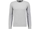 Rundhalspullover Ragman, Herren, Gr. 52, Grau (Steingrau), Strick, 100% Baumwolle, Rundhals, Pullover Rundhalspullover