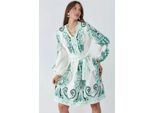 Gemustertes A-Linien-Minikleid